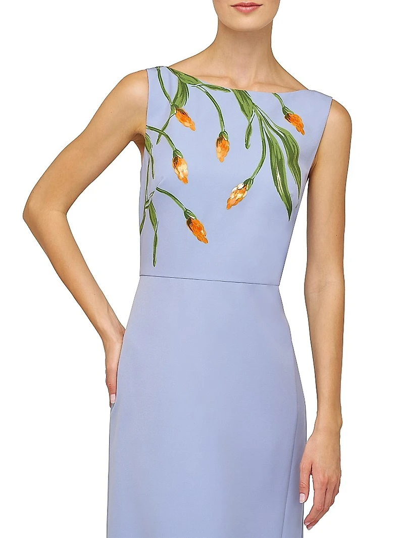 Ira Embellished Column Gown