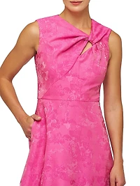Valencia Jacquard Sleeveless Midi-Dress