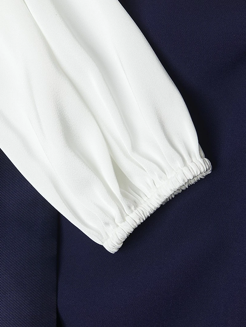 Bianca Faux-Wrap Walk-Thru Gown