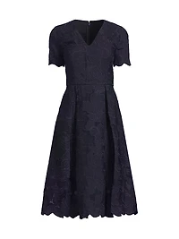 Luna Short-Sleeve Midi-Dress