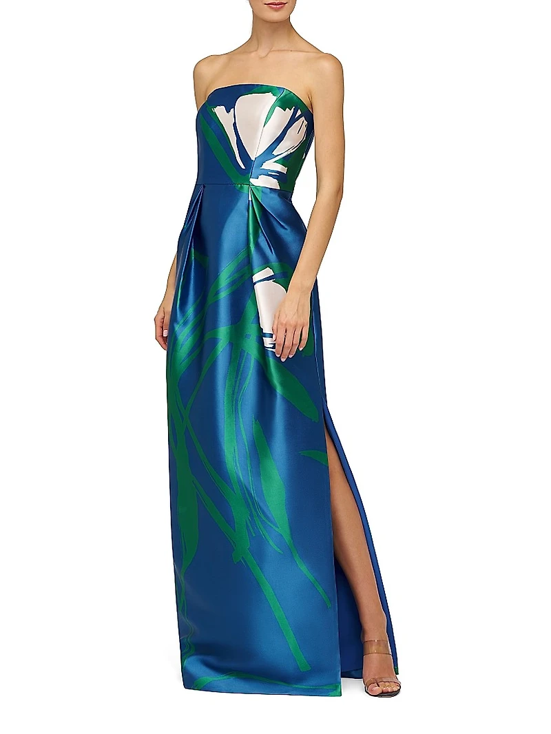 Marisol Strapless Mikado Column Gown