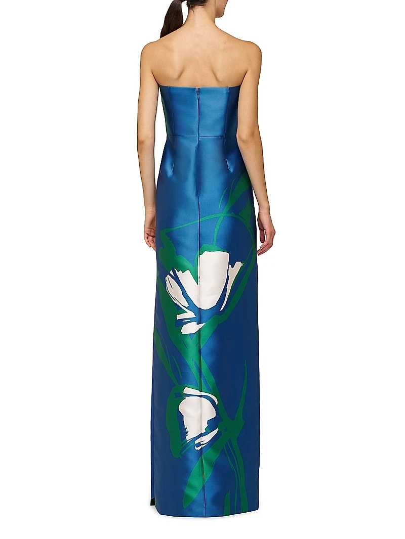 Marisol Strapless Mikado Column Gown