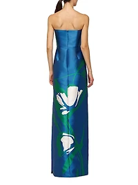 Marisol Strapless Mikado Column Gown