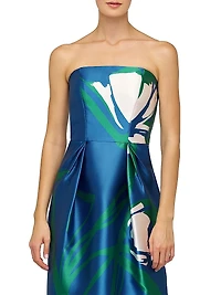Marisol Strapless Mikado Column Gown
