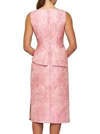 Azalea Floral Jacquard Midi-Dress