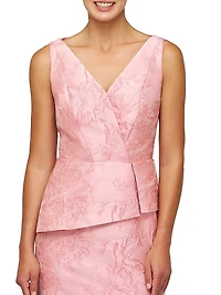 Azalea Floral Jacquard Midi-Dress