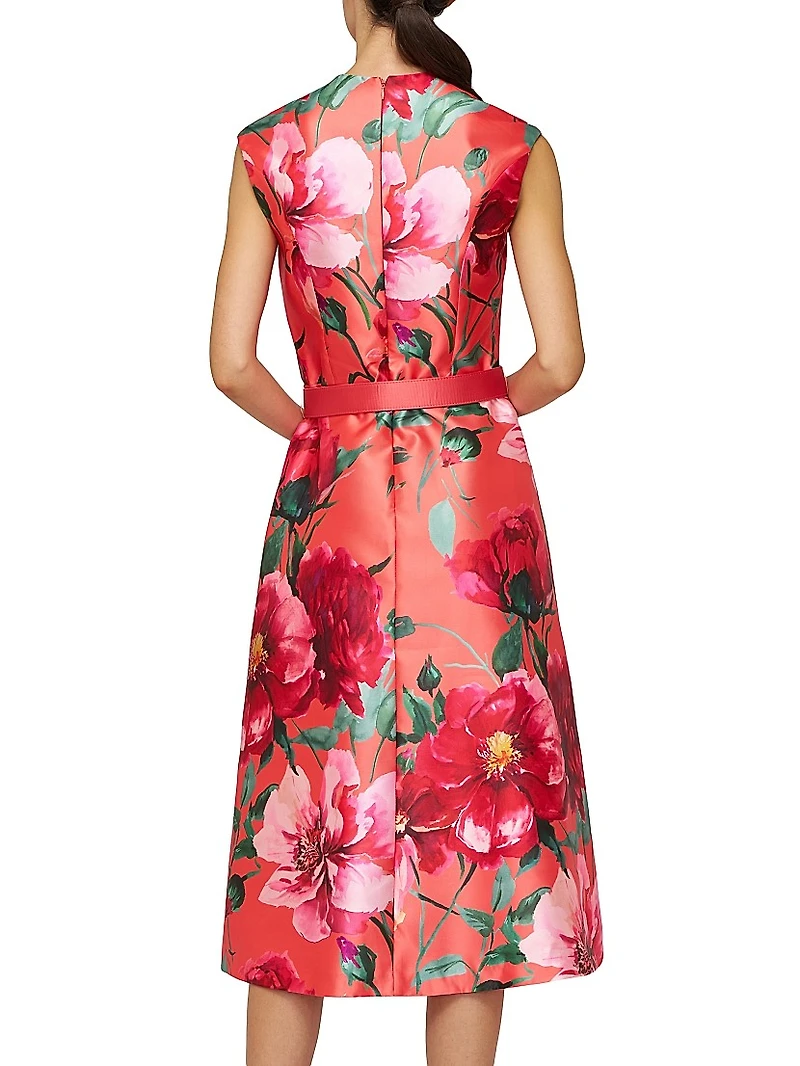 Rosemund Floral Mikado Midi-Dress