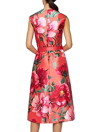 Rosemund Floral Mikado Midi-Dress