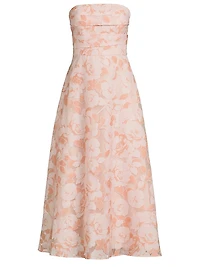 Emmeline Burnout Toile Cocktail Dress