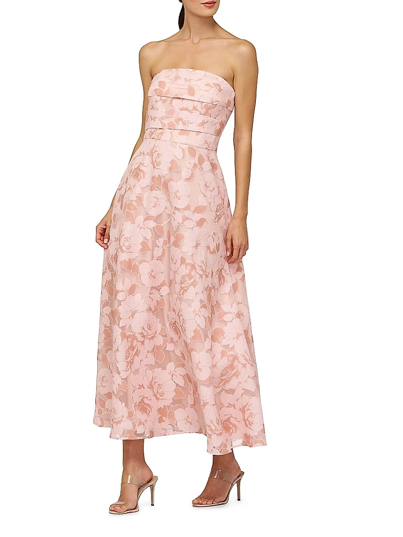 Emmeline Burnout Toile Cocktail Dress