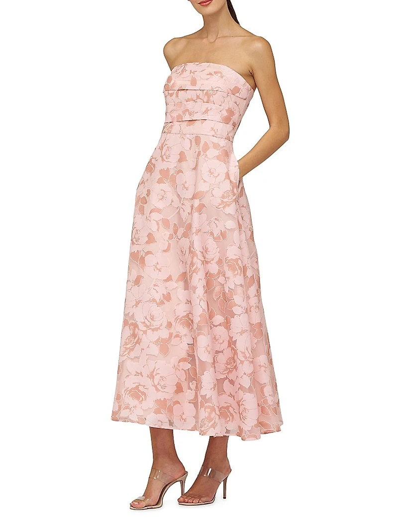 Emmeline Burnout Toile Cocktail Dress