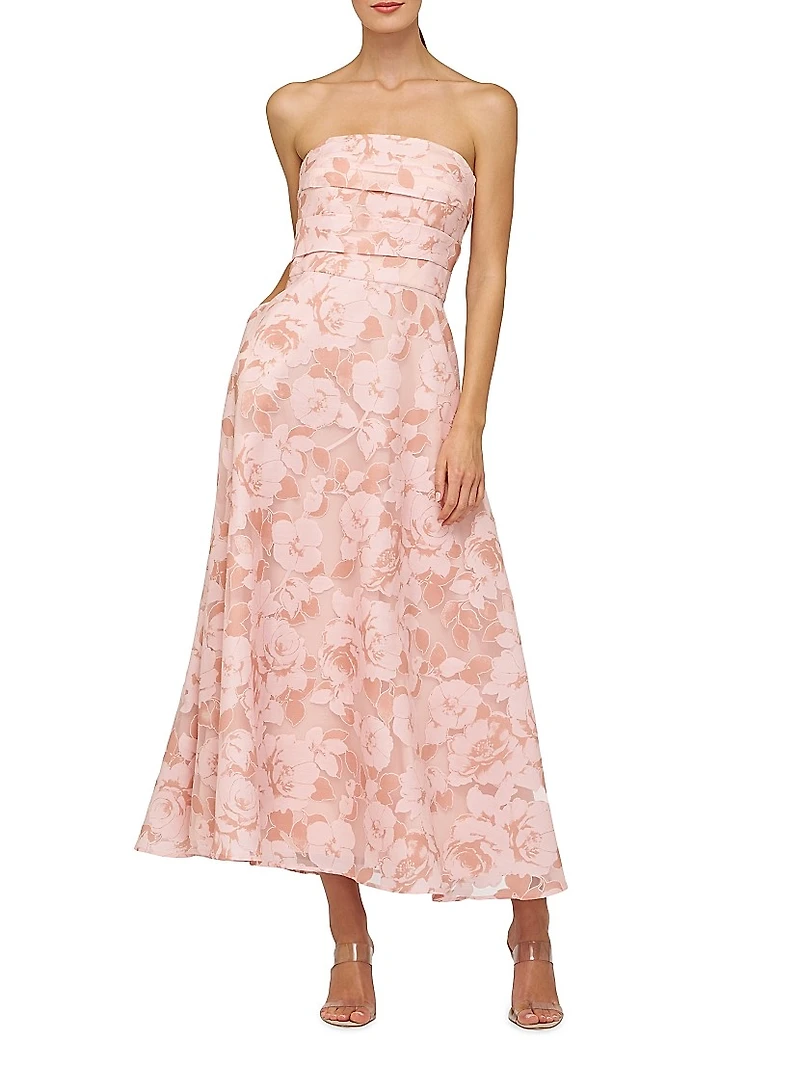 Emmeline Burnout Toile Cocktail Dress