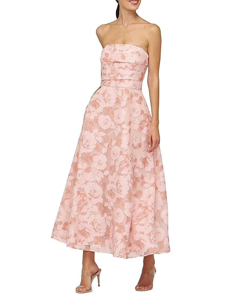 Emmeline Burnout Toile Cocktail Dress