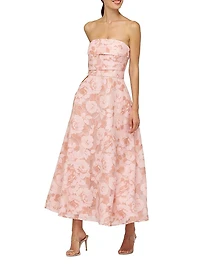 Emmeline Burnout Toile Cocktail Dress