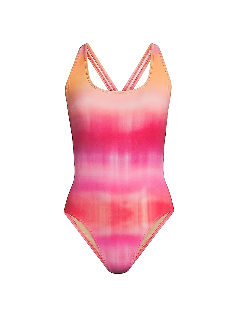 Star Shibori Print One-Piece Swimsuit