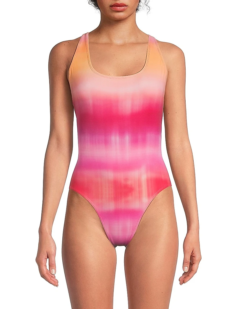Star Shibori Print One-Piece Swimsuit