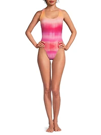 Star Shibori Print One-Piece Swimsuit