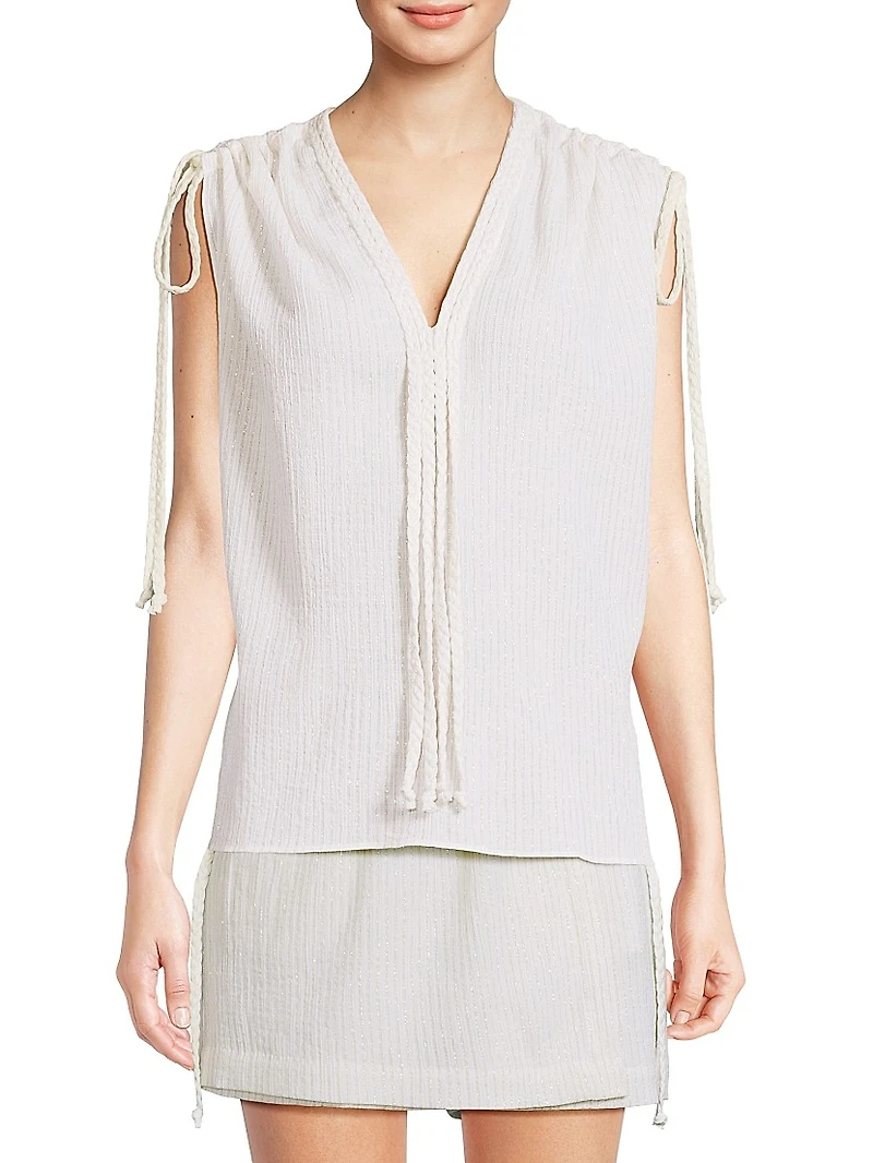 Bruna Metallic Blouse