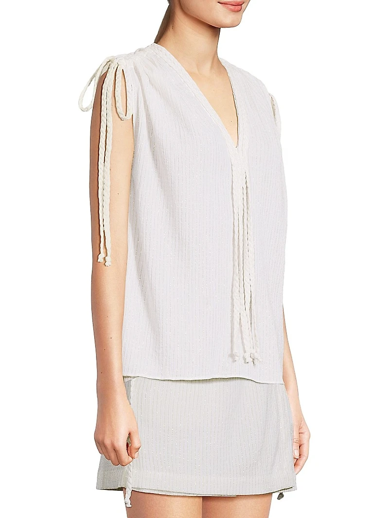 Bruna Metallic Blouse