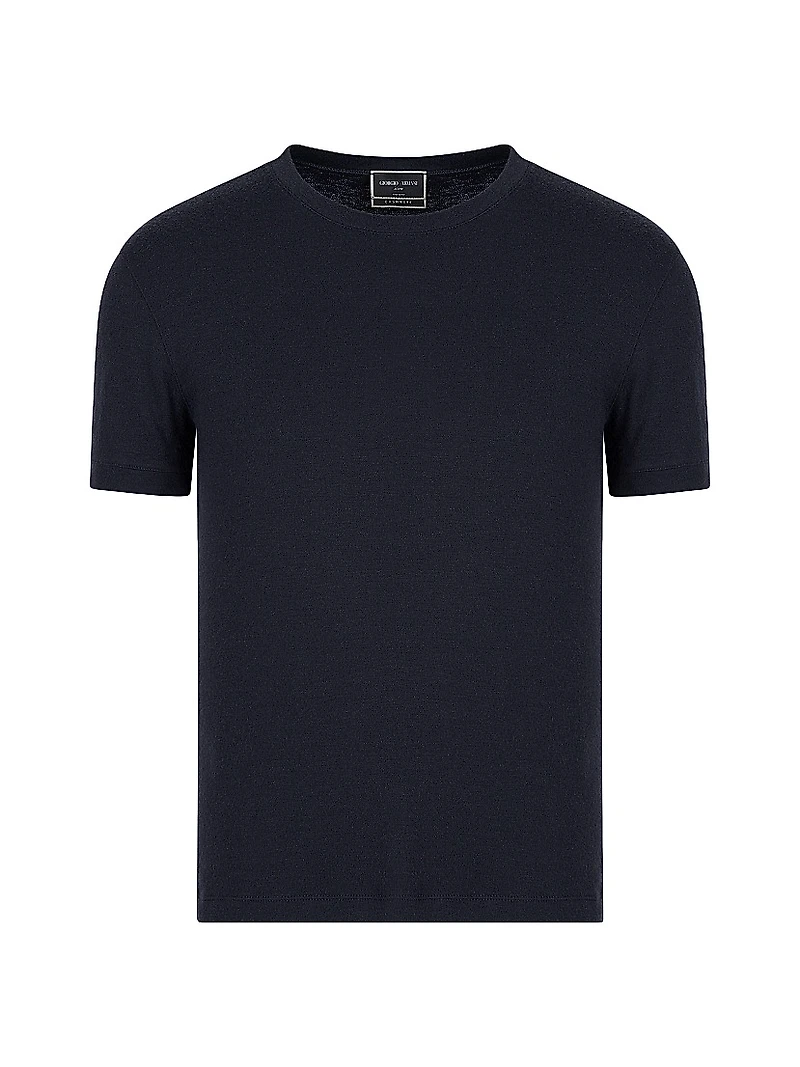 Cashmere Jersey Short-Sleeve T-Shirt