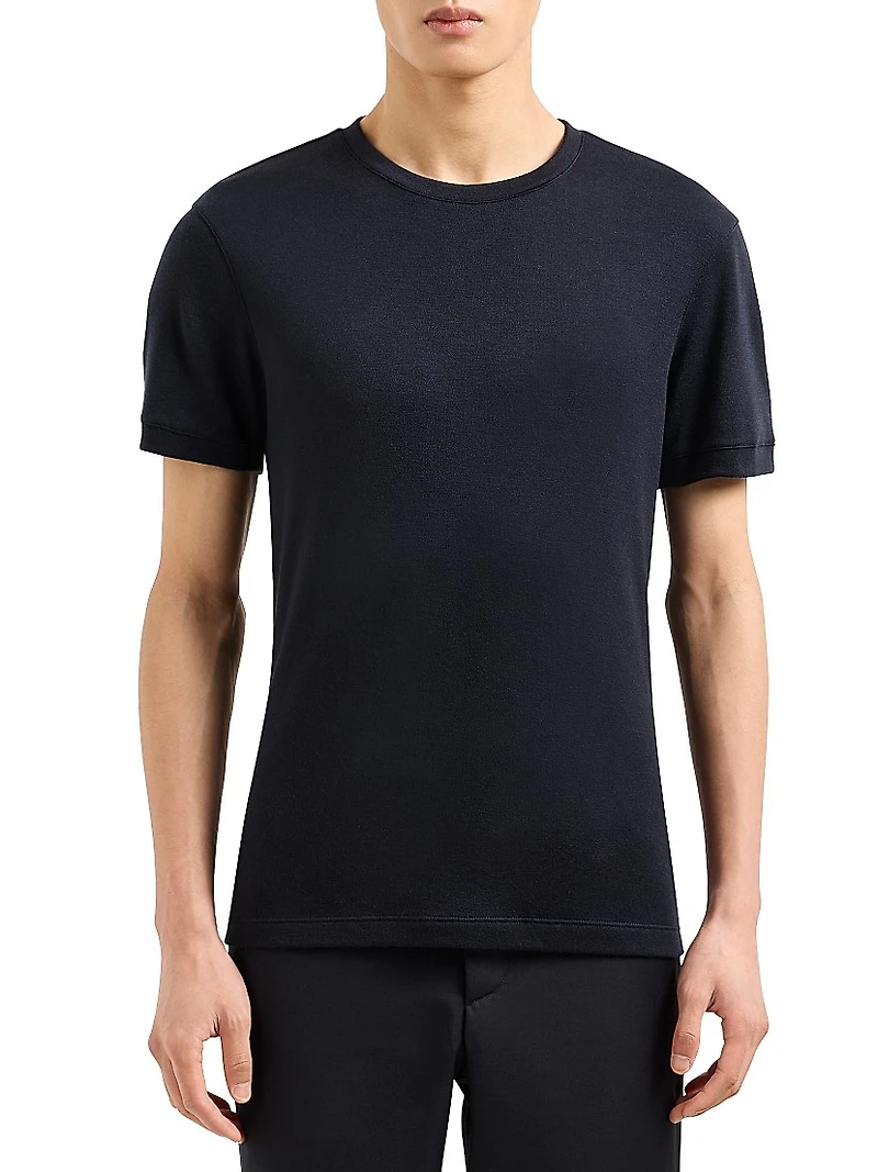 Cashmere Jersey Short-Sleeve T-Shirt