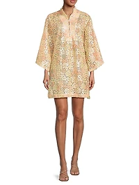 Cluster Sequin Mini Caftan