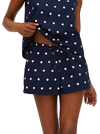 Birkley Polka Dot Cotton-Linen Shorts