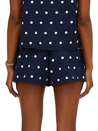 Birkley Polka Dot Cotton-Linen Shorts