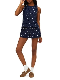 Birkley Polka Dot Cotton-Linen Shorts