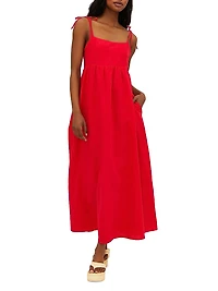 Valory Cotton-Linen Maxi Dress