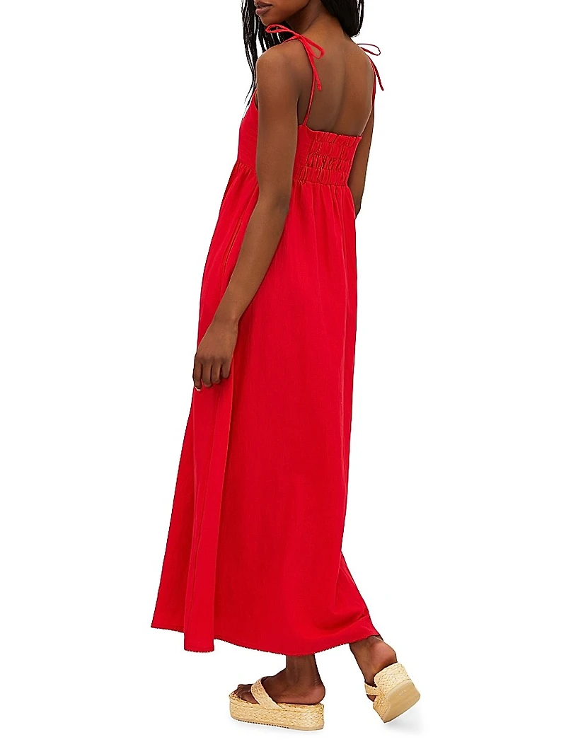 Valory Cotton-Linen Maxi Dress