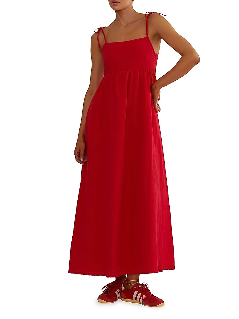 Valory Cotton-Linen Maxi Dress