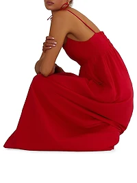 Valory Cotton-Linen Maxi Dress