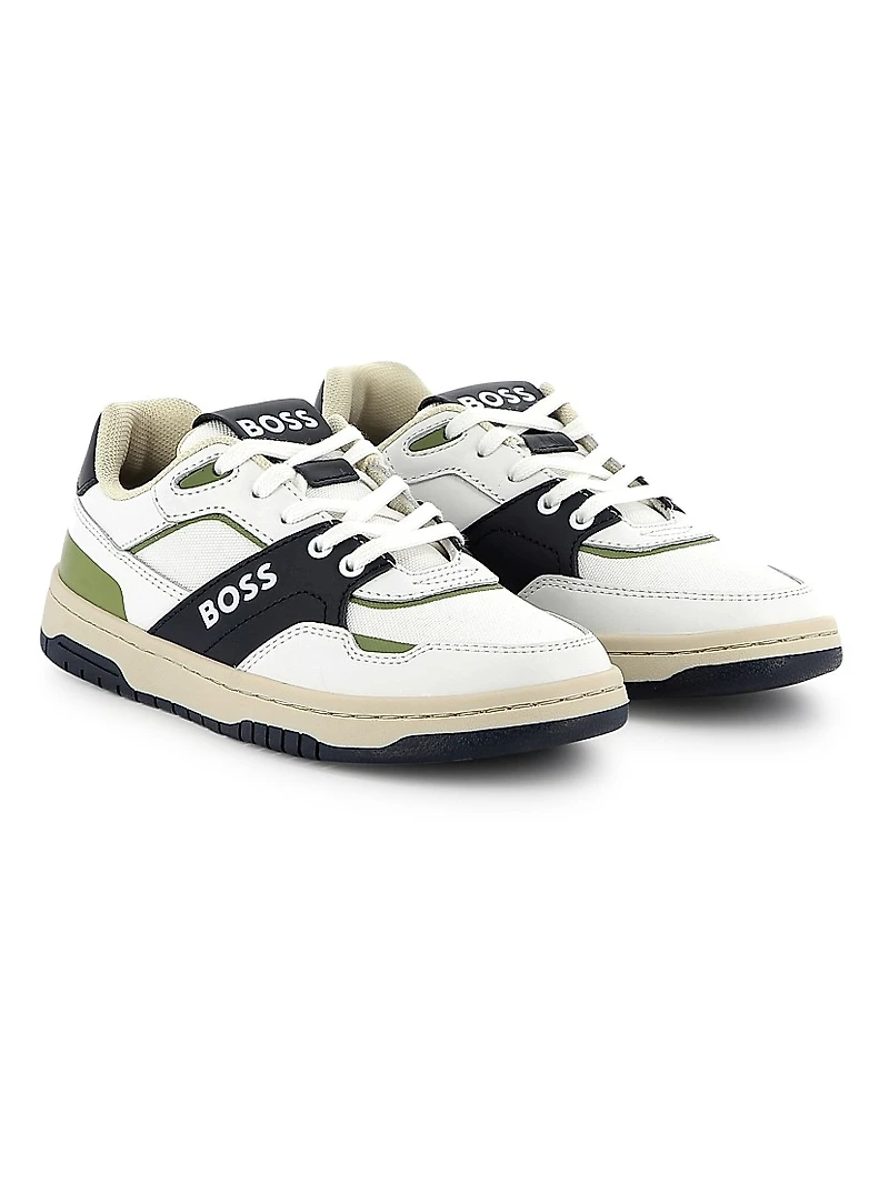 Little Boy's & Logo Low-Top Sneakers