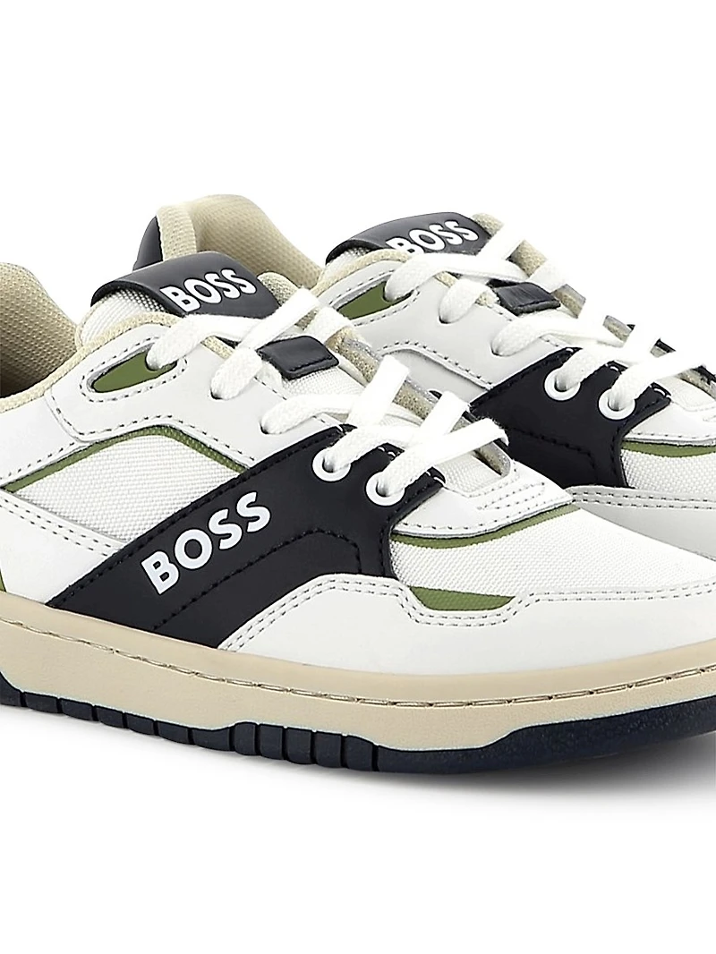 Little Boy's & Logo Low-Top Sneakers