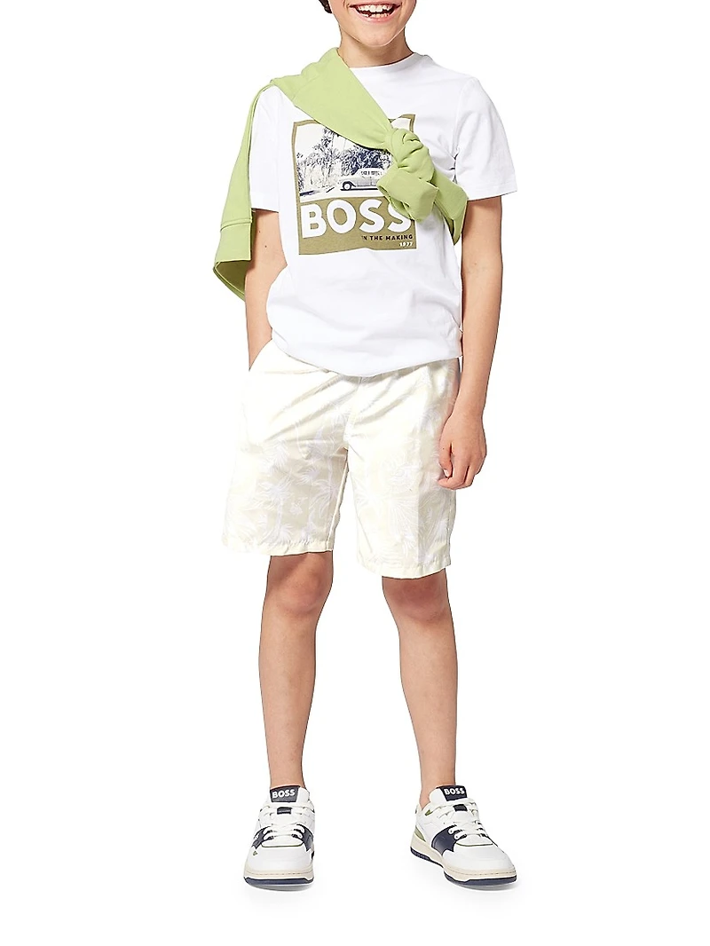 Little Boy's & Logo Low-Top Sneakers