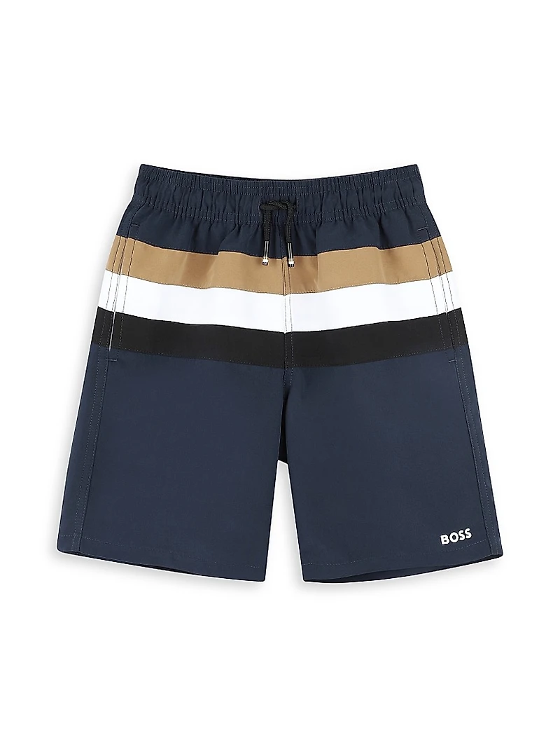 Little Boy's & Striped Swim Shorts