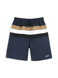 Little Boy's & Striped Swim Shorts
