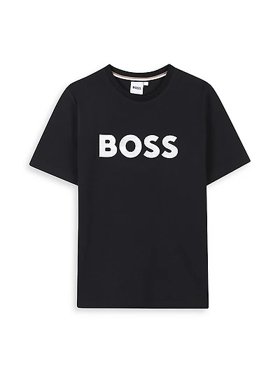 Little Boy's & Logo Crewneck T-Shirt