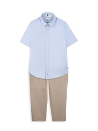 Little Boy's & Oxford Short-Sleeve Shirt