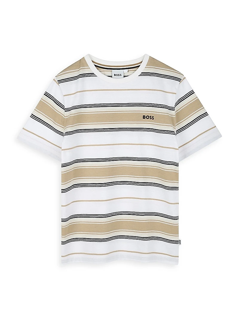 Little Boy's Logo Striped T-Shirt