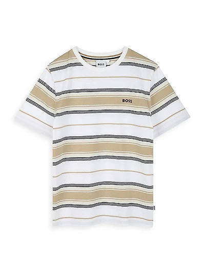 Little Boy's Logo Striped T-Shirt