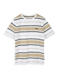 Little Boy's Logo Striped T-Shirt