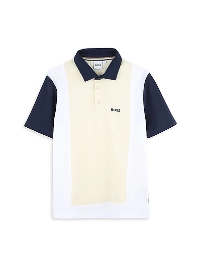 Little Boy's Logo Colorblock Polo Shirt