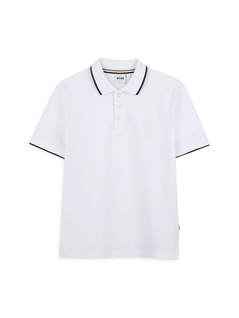 Little Boy's & Logo Polo Shirt
