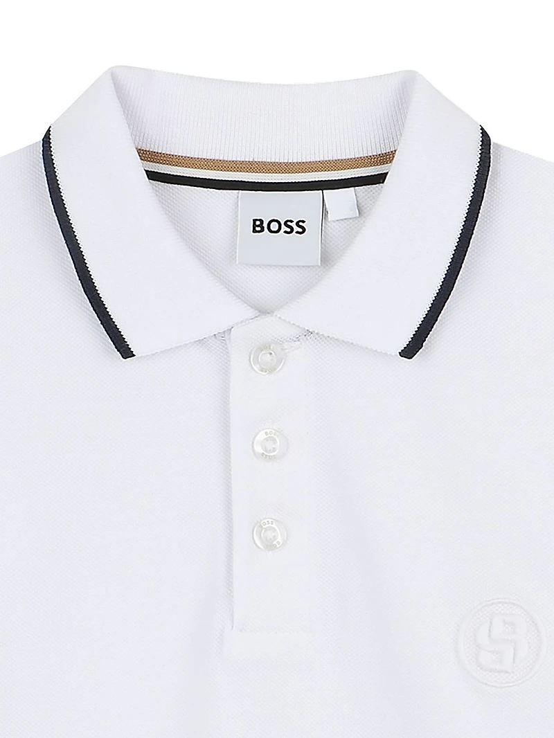 Little Boy's & Logo Polo Shirt