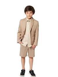 Little Boy's & Linen-Blend Short-Sleeve Shirt