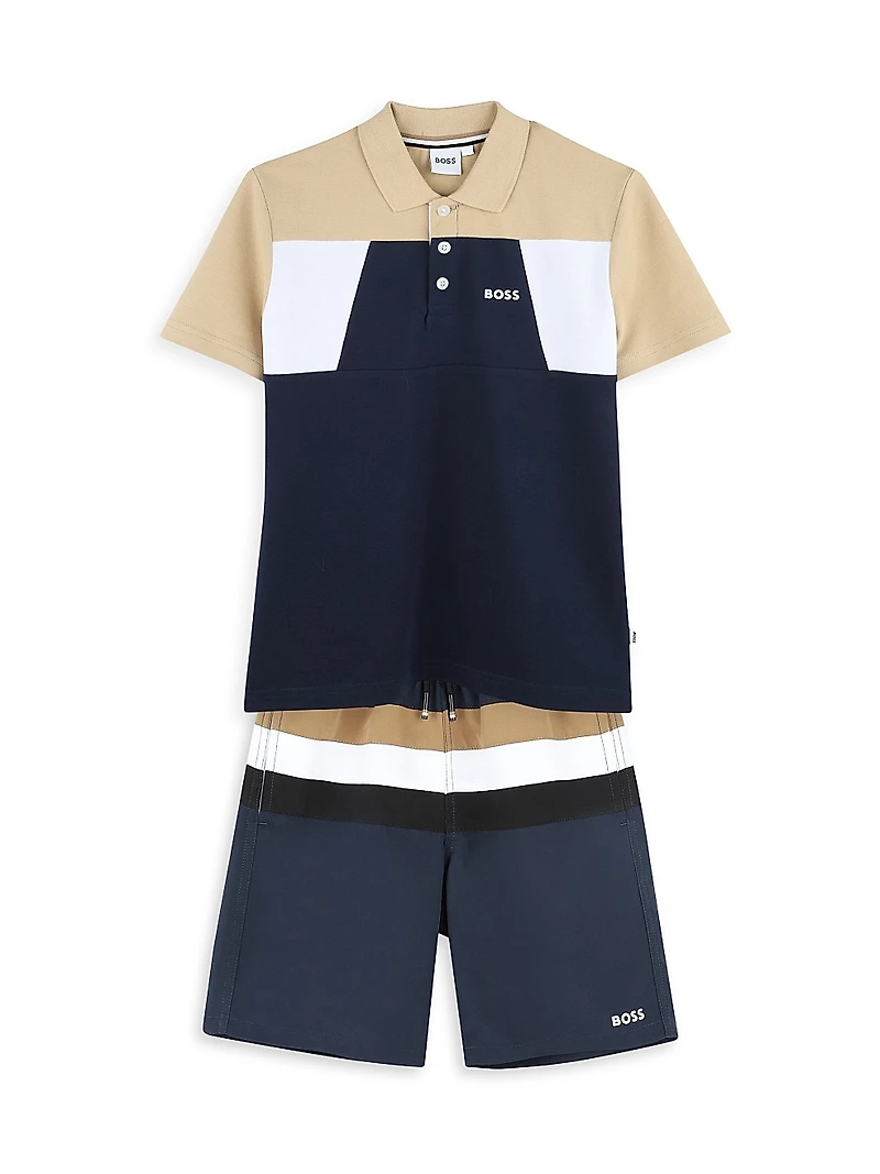 Little Boy's & Colorblock Polo Shirt