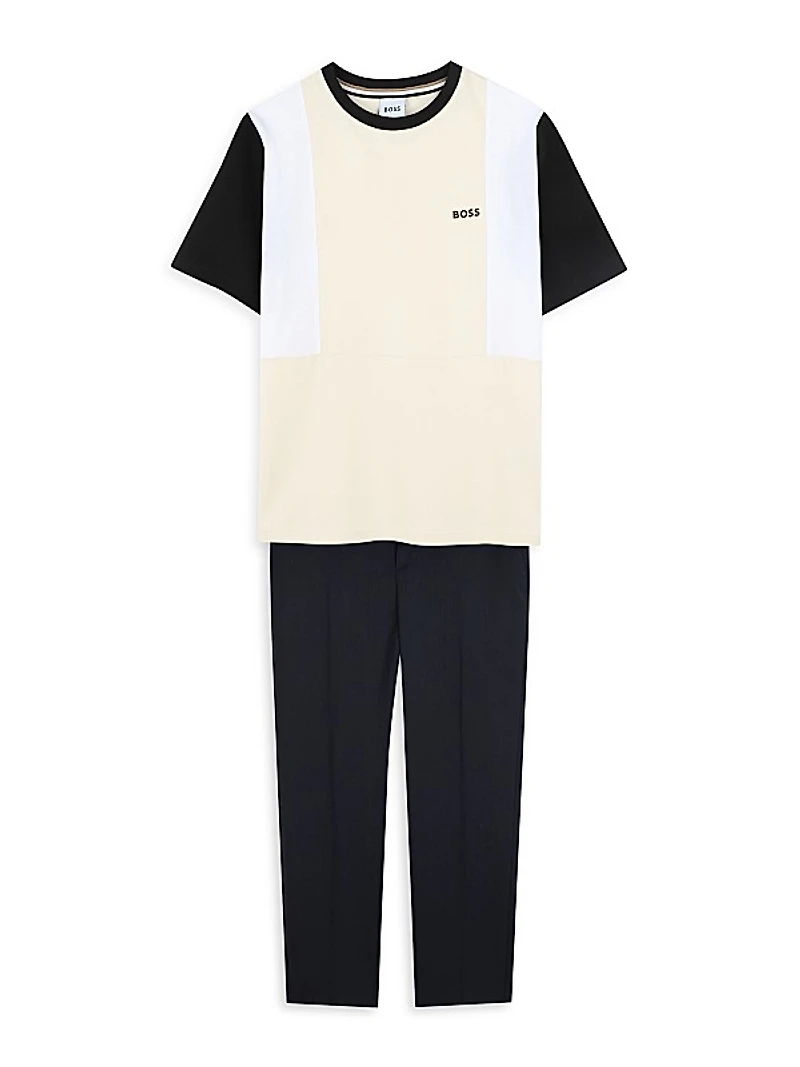 Little Boy's & Boy's Logo Colorblock T-Shirt
