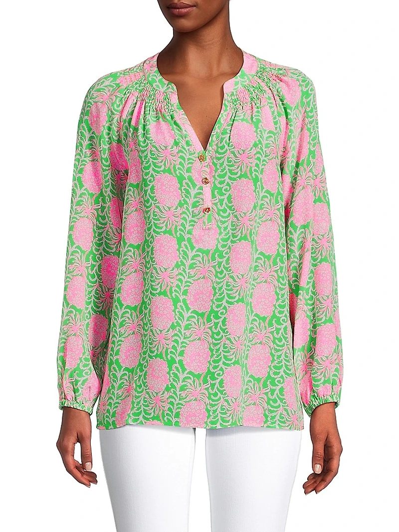 Printed Silk Blouse